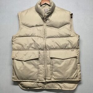 Vintage Ski Daddle Men's Full Zip Duck Down Quilted Puffer Vest Size Small